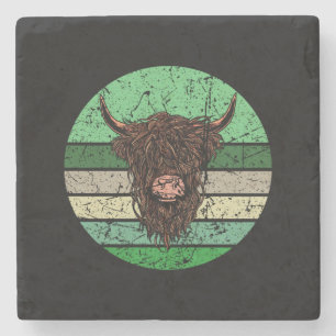Posavasos De Piedra Vaca de las Highlands escocesas