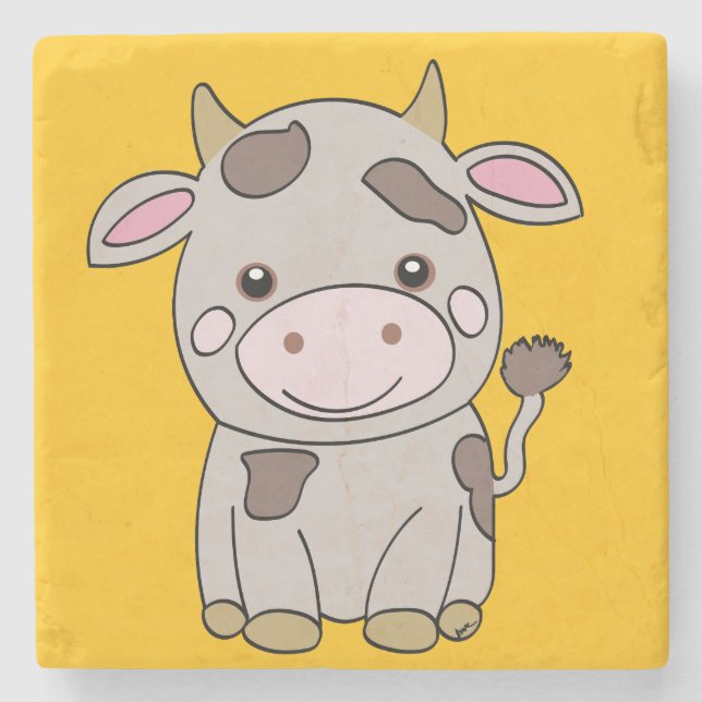 Posavasos De Piedra Vaca linda (Anverso)