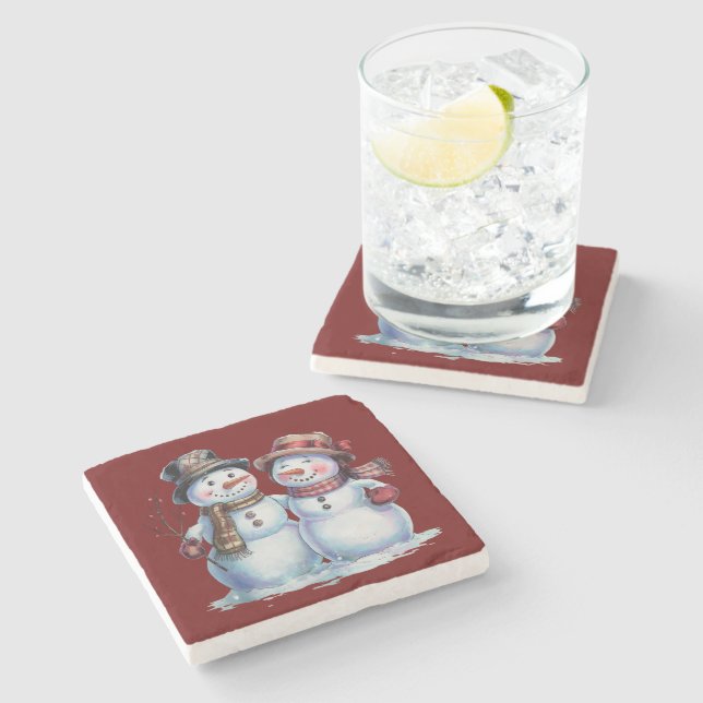 Posavasos De Piedra Vacaciones de cosecha de Navidades (Lateral)