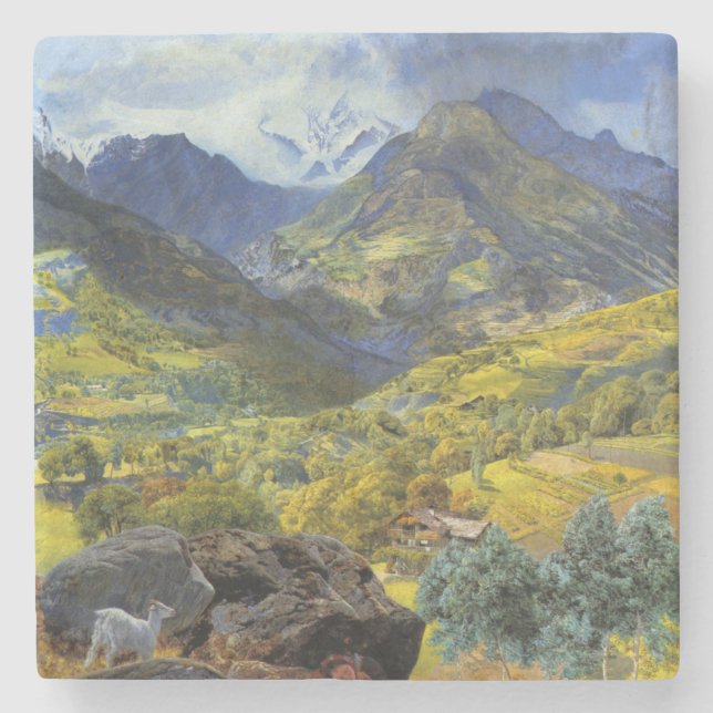 Posavasos De Piedra Val d'Aosta (majestuoso paisaje alpino italiano) (Anverso)