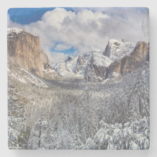 Posavasos De Piedra Valle de Yosemite en nieve