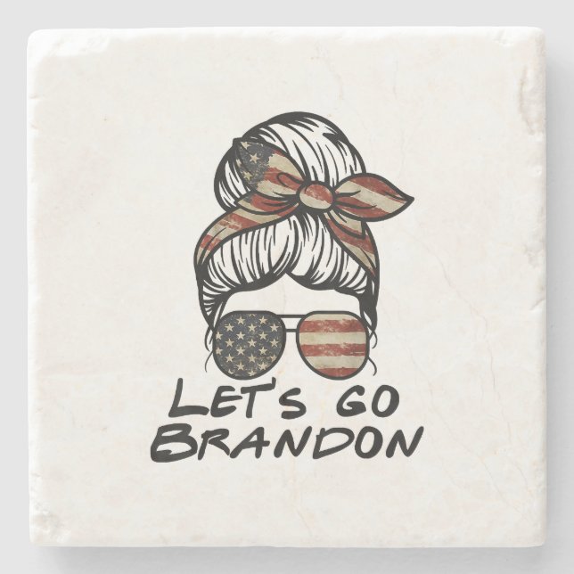Posavasos De Piedra Vamos Brandon, vamos a Brandon (Anverso)