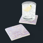 Posavasos De Piedra Van Gogh Almond Blossoms Lavender<br><div class="desc">Flores de almendras de Vincent Van Gogh alteración del color copyright 2Sweet4wordsDiseños/ PureVintage Love Consiga la belleza de la querida Florencia de Almendros de Van Gogh en los colores que concuerdan con su casa.</div>