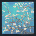 Posavasos De Piedra Van Gogh Almond Blossoms turquesa brillante<br><div class="desc">Flores de almendras de Vincent Van Gogh alteración del color copyright 2Sweet4wordsDiseños/ PureVintage Love Consiga la belleza de la querida Florencia de Almendros de Van Gogh en los colores que concuerdan con su casa.</div>