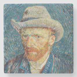 Posavasos De Piedra Van Gogh - Retrato propio con un Gorra de Grey Fel