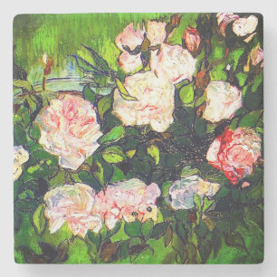Posavasos De Piedra Van Gogh sigue con la vida con rosas rosas rosas