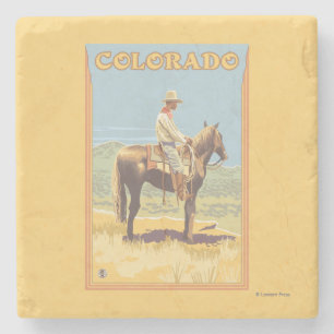 Posavasos De Piedra Vaquero (vista lateral) Colorado