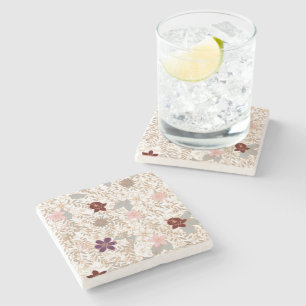 Posavasos De Piedra Vector Floral Stone Coaster