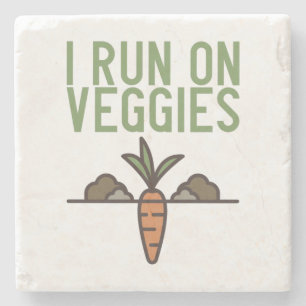 Posavasos De Piedra Vegan - Corro Con Vegetales