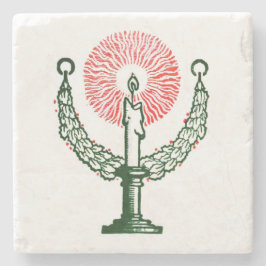 Posavasos De Piedra Vela tradicional de Navidades