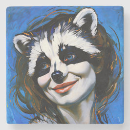 Posavasos De Piedra "Velka Teyani" un tramposo de mapache