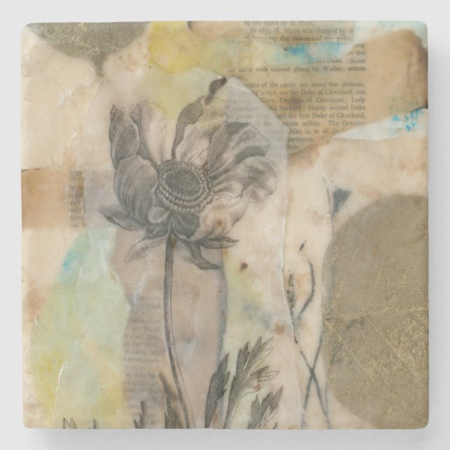Posavasos De Piedra Vellum Floral II (Anverso)