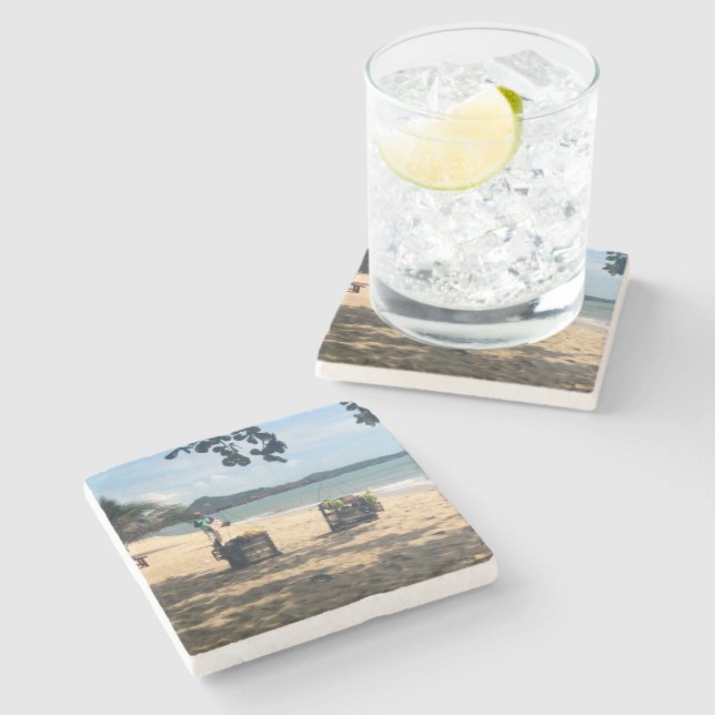 Posavasos De Piedra Vendedores de playa... Playa Lamai, isla Koh Samui (Lateral)