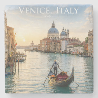 Posavasos De Piedra Venecia Italia Gran Canal góndola Atardecer