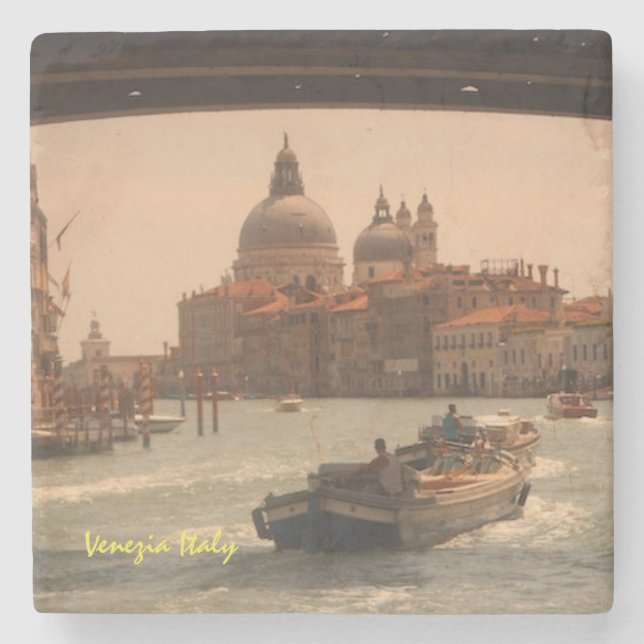 Posavasos De Piedra Venecia Italia Gran Canal Vintage (Anverso)