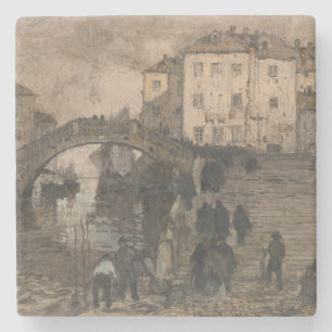 Posavasos De Piedra Venecia, Italia (paisaje veneciano vintage)