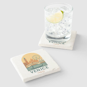 Posavasos De Piedra Venecia Vintage Italia Soporte de Piedra – Góndola
