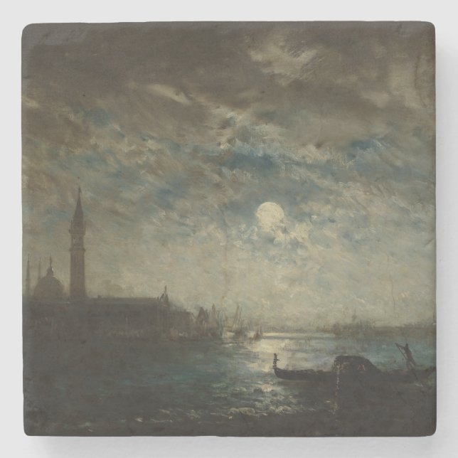 Posavasos De Piedra Venise et le Campanile au Clair de Lune (Anverso)