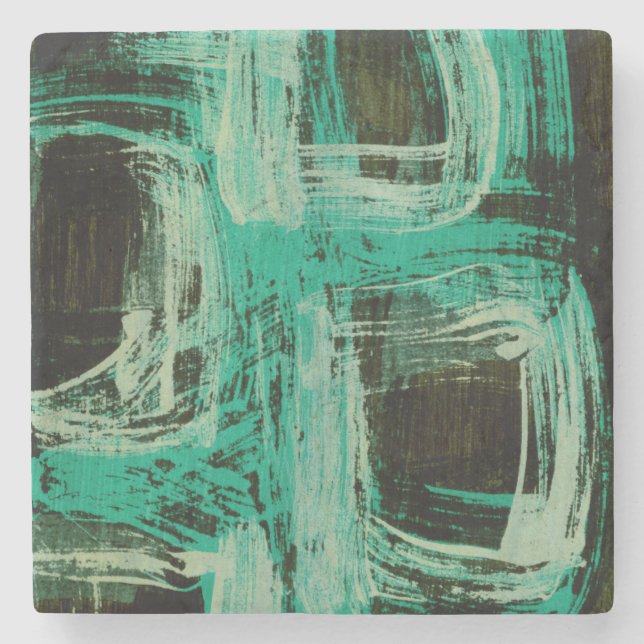 Posavasos De Piedra Ventanas Aquamarine I (Anverso)