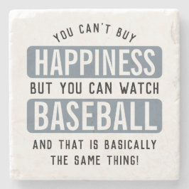 Posavasos De Piedra Ver el béisbol es felicidad es divertido el béisbo