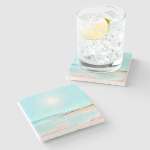 Posavasos De Piedra Verano costero colorido