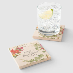 Posavasos De Piedra Verano Floral Jardín Bridal Ducha