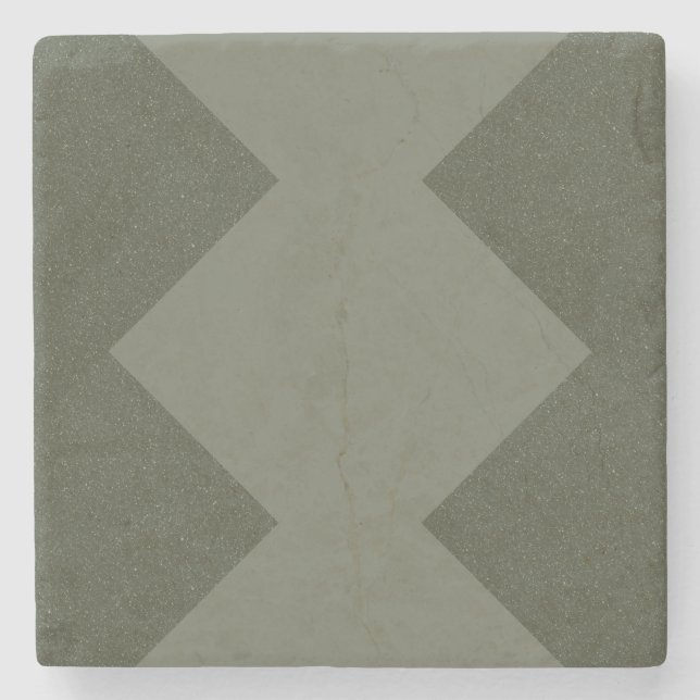 Posavasos de Piedra Verde Musgo (Anverso)