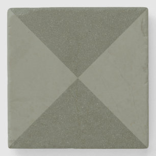 Posavasos de Piedra Verde Musgo Geométrico