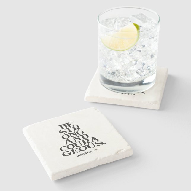Posavasos De Piedra versículo de la Biblia Josué  (Lateral)