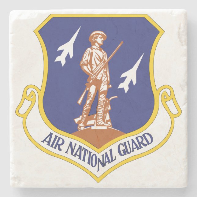 Posavasos De Piedra Veterano Militar de la Guardia Nacional Aérea (Anverso)