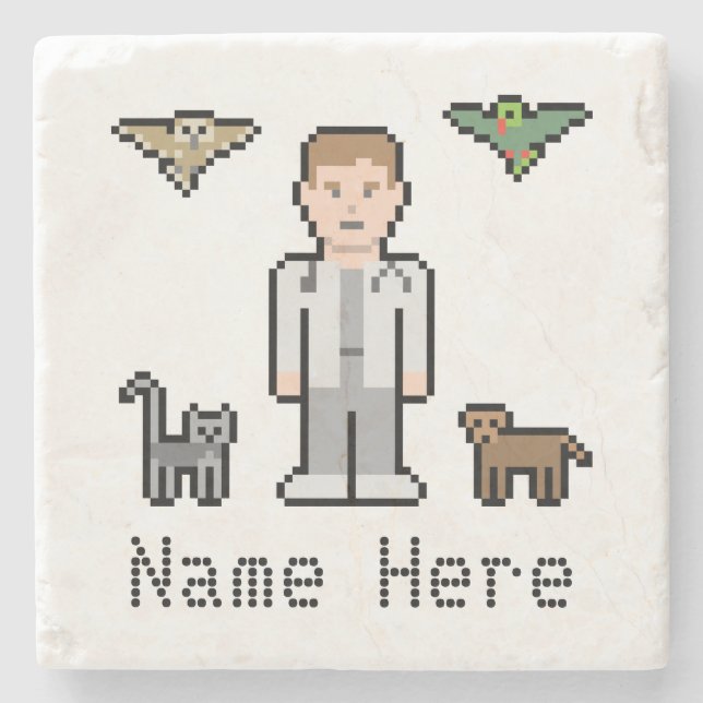 Posavasos De Piedra Veterinario de encargo del texto (Anverso)