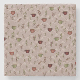 Posavasos De Piedra Viaje de Café de Invierno