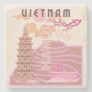 Posavasos De Piedra Viajes de Vietnam, retro