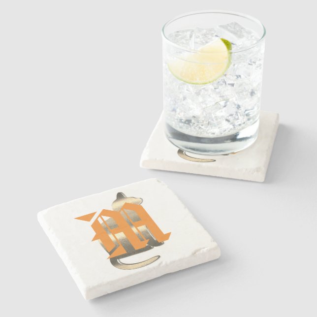 Posavasos De Piedra Vibe de vacaciones de oro (Lateral)