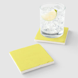 Posavasos De Piedra Vibrant Solid Yellow Background