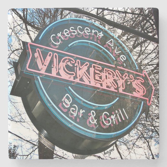 Posavasos De Piedra Vickery's Bar, Vickery's Atlanta, Vickery's (Anverso)
