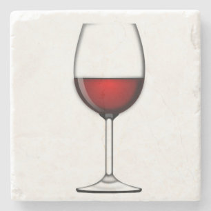 POSAVASOS DE PIEDRA VIDRIO DE VINO ROJO