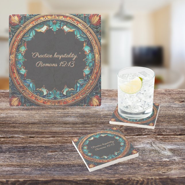 Posavasos De Piedra Vidrio Falso Colorido Personalizable  (Subido por el creador)