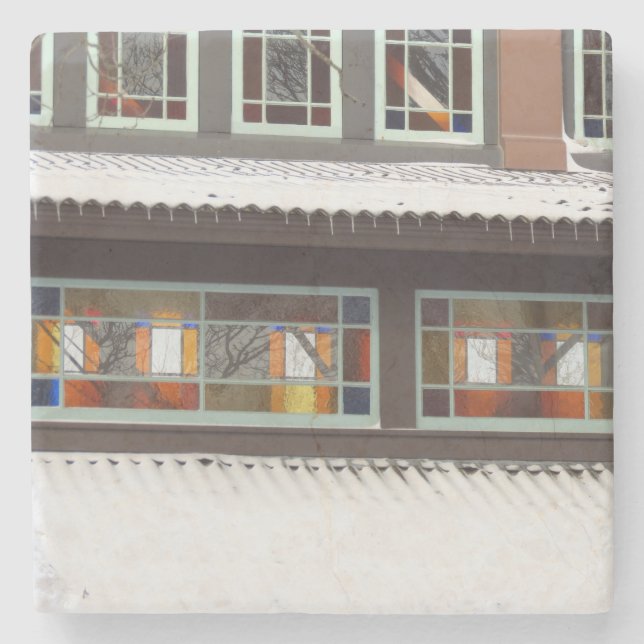 Posavasos De Piedra Vidrio y cíclicas manchados - Viñedo de Martha (Anverso)