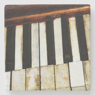 Posavasos De Piedra Viejas llaves del piano del vintage