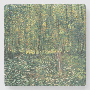 Posavasos De Piedra Vincent van Gogh   Árboles y subcrecimiento, 1887