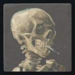 Posavasos De Piedra Vincent van Gogh - Calavera con cigarrillo en llam<br><div class="desc">Cabeza de un Skeleton con un cigarrillo en llamas / Calavera con cigarrillo en llamas / Crane de squelette fumant une cigarrillo - Vincent van Gogh,  1885</div>