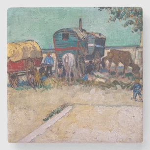 Posavasos De Piedra Vincent Van Gogh - Caravanas, campo gitano cerca d