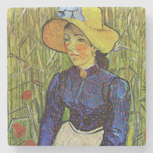 Posavasos De Piedra Vincent van Gogh - Chica campesino en Gorra de paj