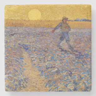 Posavasos De Piedra Vincent van Gogh - El sembrador con el sol ponient
