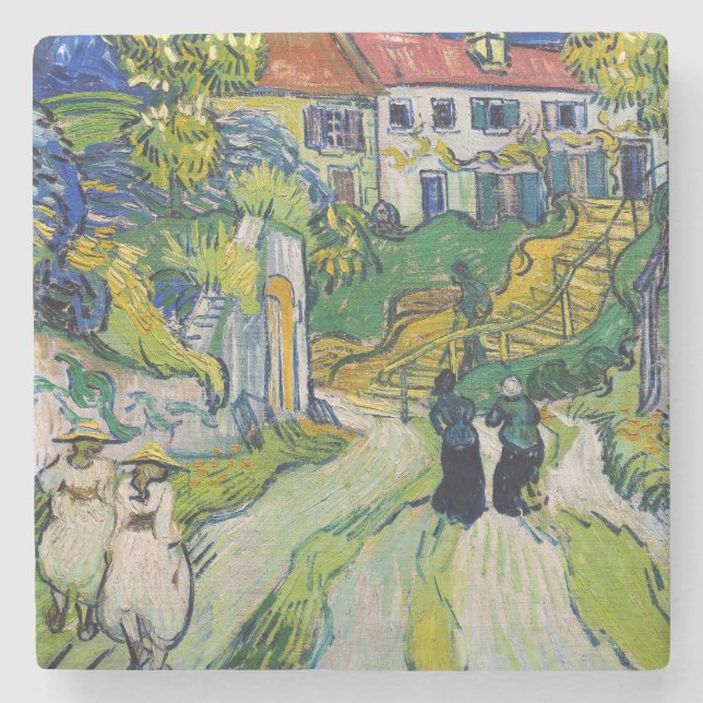 Posavasos De Piedra Vincent van Gogh - Escalera en Auvers (Anverso)