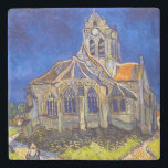 Posavasos De Piedra Vincent van Gogh - La Iglesia de Auvers<br><div class="desc">Iglesia de Auvers / l'Eglise à Auvers-sur-oise por Vincent Van Gogh en 1890</div>