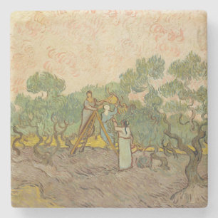 Posavasos De Piedra Vincent van Gogh - Mujeres recogiendo aceitunas
