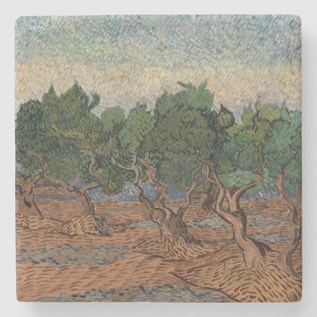Posavasos De Piedra Vincent van Gogh - Olive Grove (Anverso)