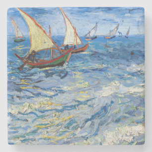 Posavasos De Piedra Vincent van Gogh - Paisaje marino cerca de Saintes